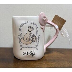 Rae Dunn Disney The Aristocats MARIE Cat Life with Pink Bow 18 oz Mug
